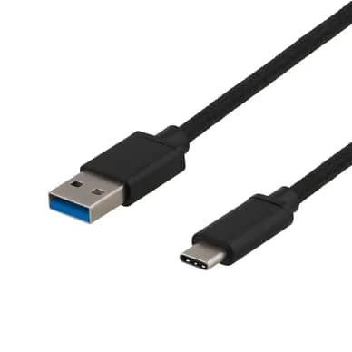 DELTACO Deltaco Latauskaapeli USB-A–USB-C, 0,5 m, musta 7333048030238 Vastaa: N/A