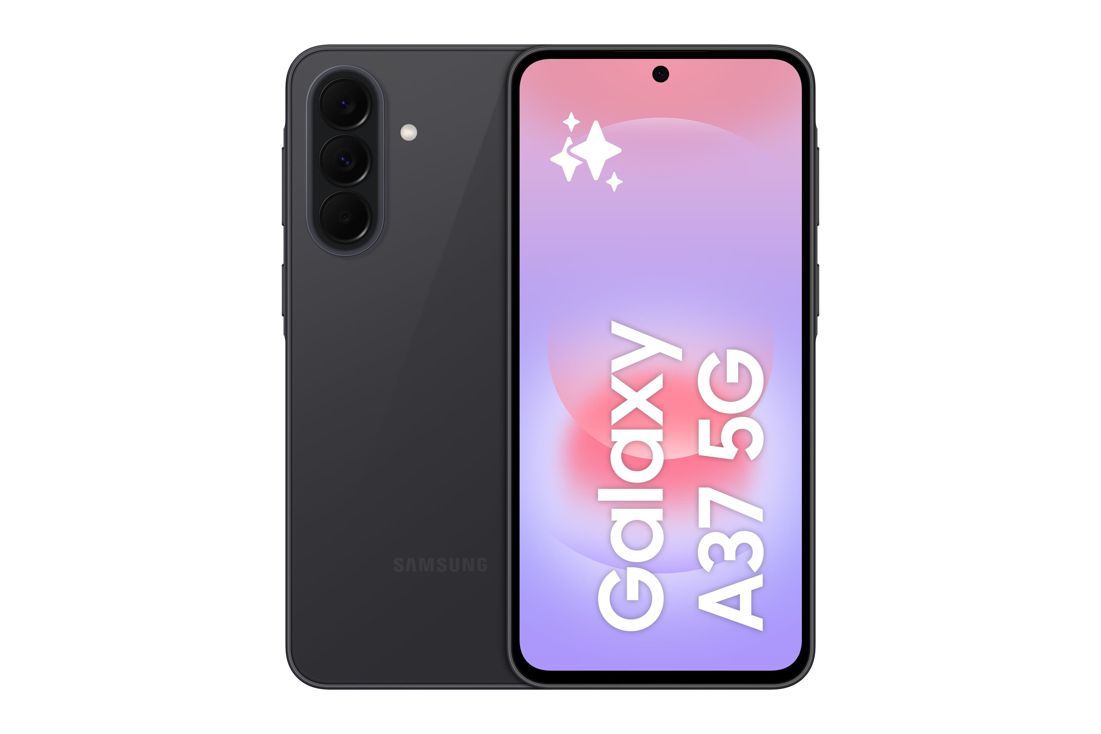 Samsung Galaxy A37 5G, 17 cm (6.7), 1080 x 2340 pikseliä, 8 GB, 256 GB, 50 MP, Puuhiili