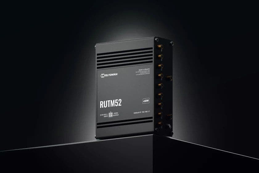 Teltonika RUTM52, Wi-Fi 5 (802.11ac), Dual-band (2,4 GHz / 5 GHz), Ethernet LAN, 5G, Sort, Industriel router