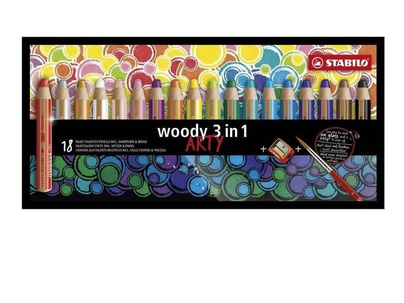 STABILO woody 3 in 1, Monivärinen, 18 kpl