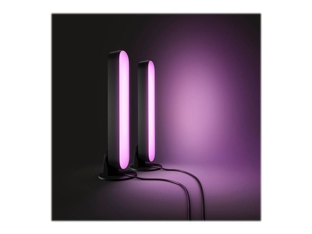 Philips Hue White and Color Ambiance Play - Valotanko - LED - 16 miljoonaa väriä - musta (pakkaus sisältää 2)