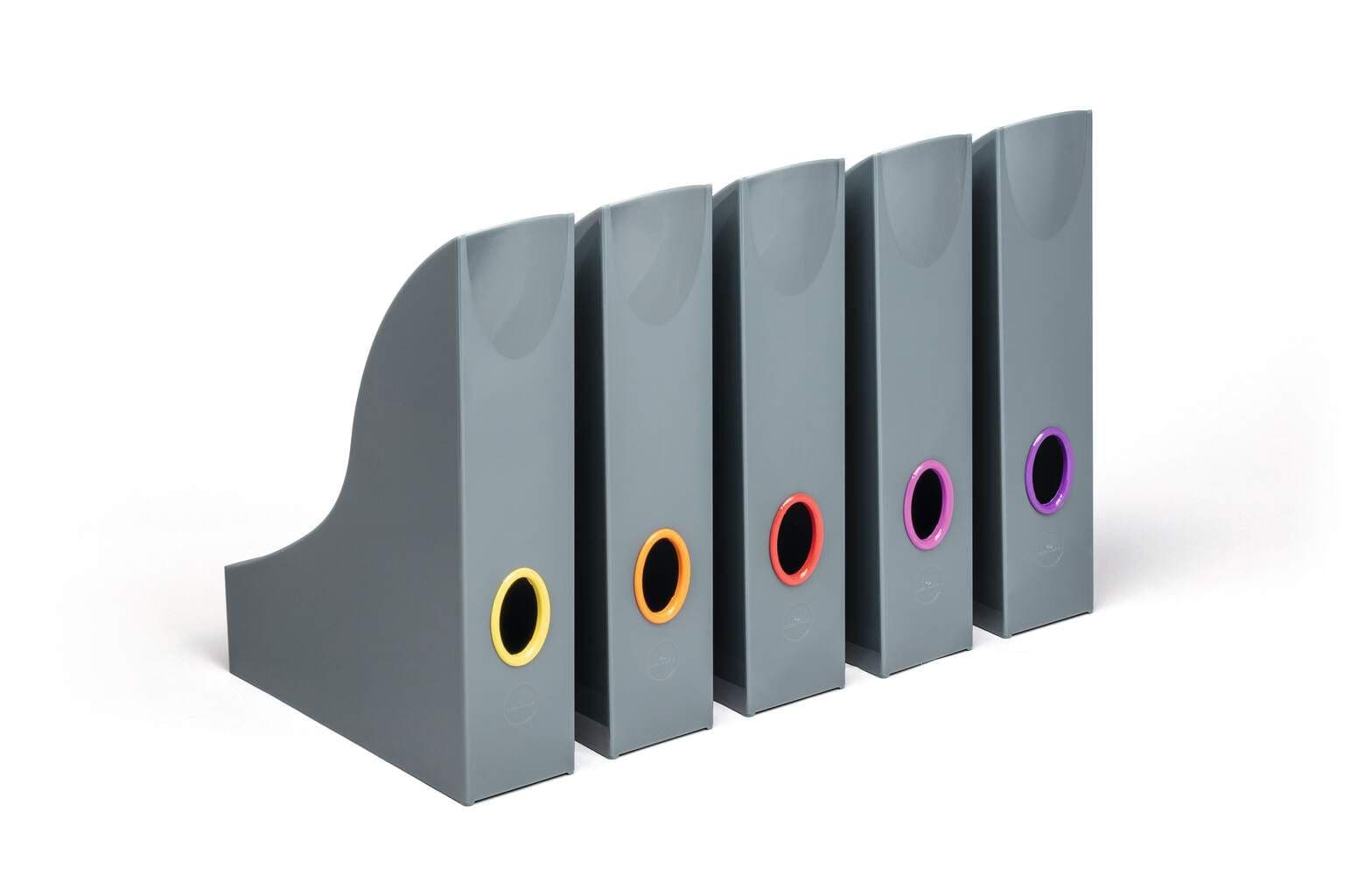 Tidsskriftholder Durable Varicolor® A4 grå - (5 stk.)