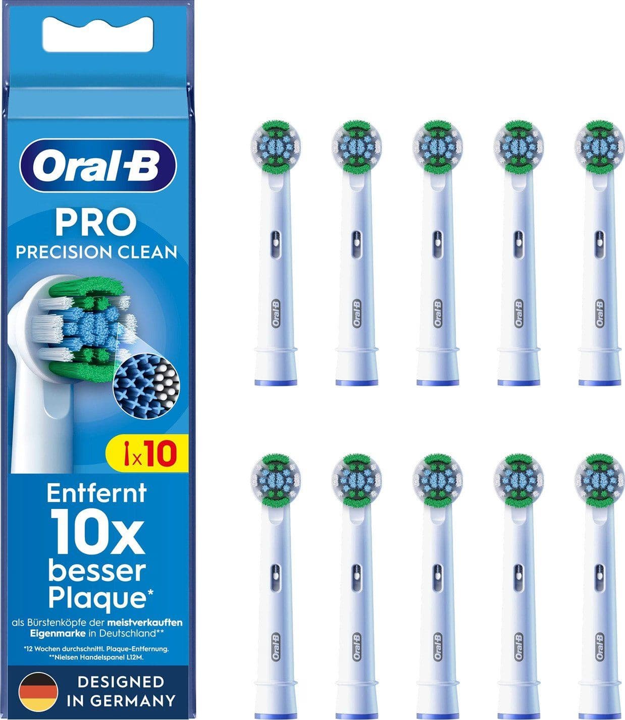 Oral-B Pro Precision Clean -hammasharjan päät - valkoinen - 10 kpl