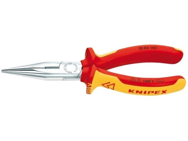 Knipex 25 06 160, Sivuleikkurit, Kromivanadiini-teräs, Muovi, Oranssi, Punainen, 160 mm, 146 g