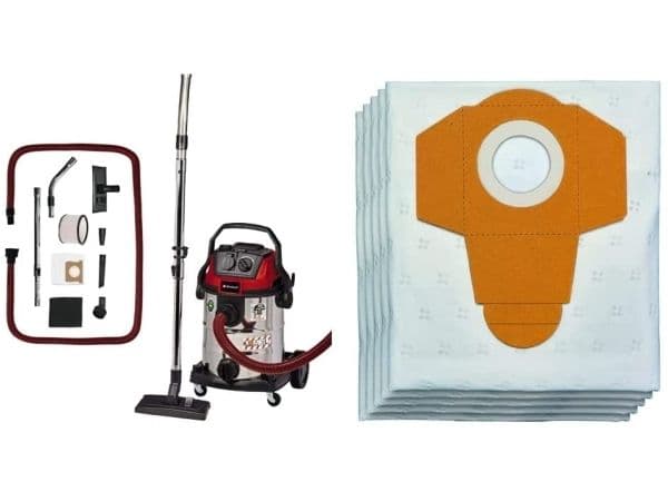 Einhell TE-VC 2025 SACL, 2200 W, Tynnyri-imuri, Kuiva ja märkä, HEPA, Suodatus, Musta, Punainen, Hopea