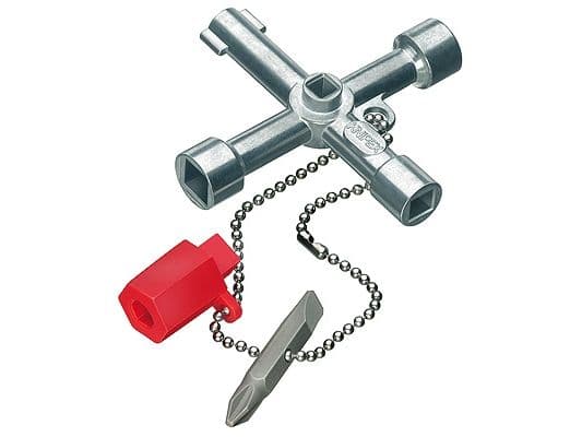Knipex 00 11 03, Metallinen, Punainen, Painevalettu sinkki, 4 jalkoja, 4 pää(t), Ympyrä, Neliö, Kolmio, 5,6,8 mm