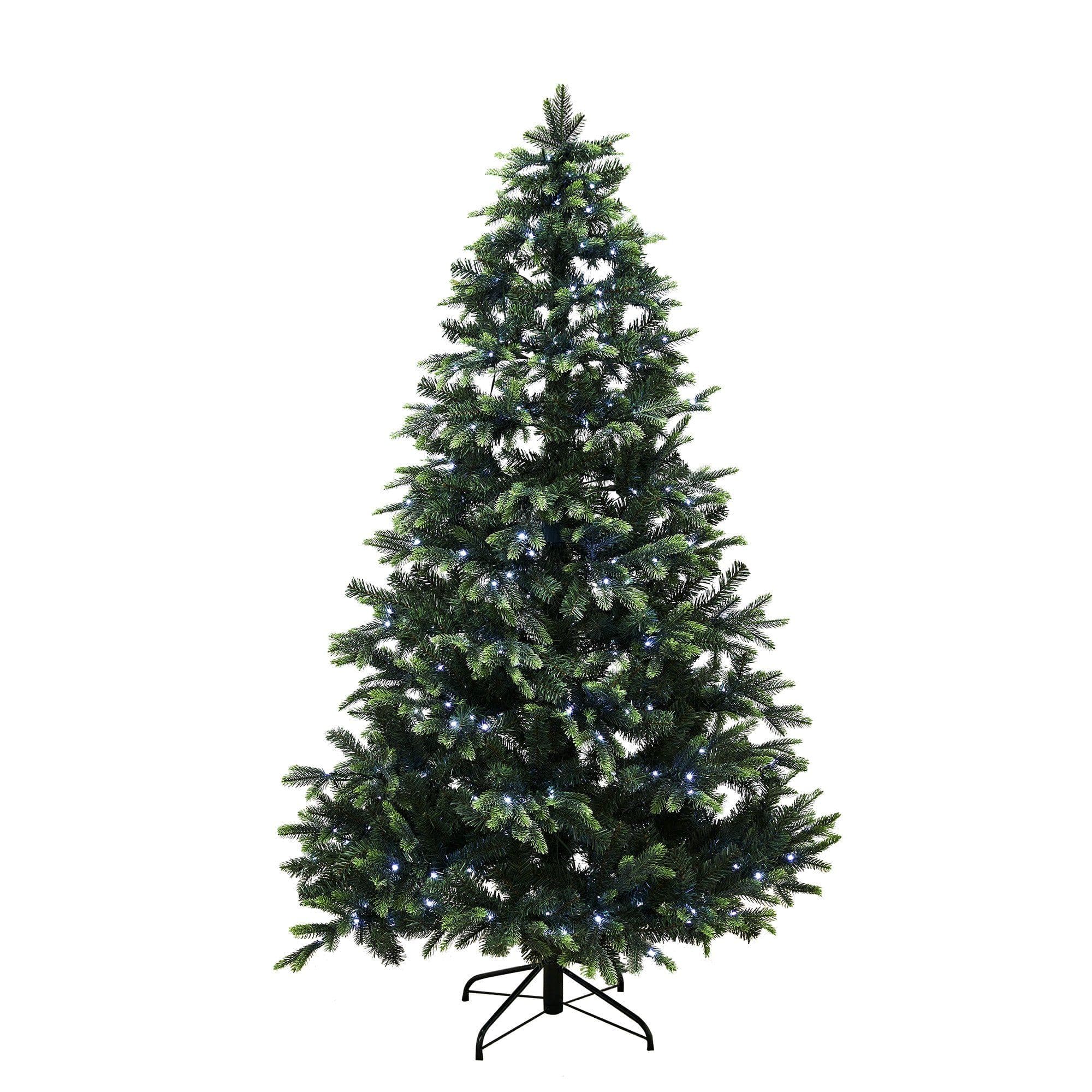 Joulukuusi keinotekoinen PE/PVC Limited Edition, luokka A+, 180X124 cm, värillinen ja valkoinen LED NORDIC WINTER (780-321)