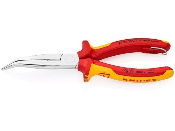 Knipex 26 26 200 T, Kärkipihdit, 2,5 mm, 7,3 cm, Kromivanadiini-teräs, Oranssi, Punainen, 200 mm