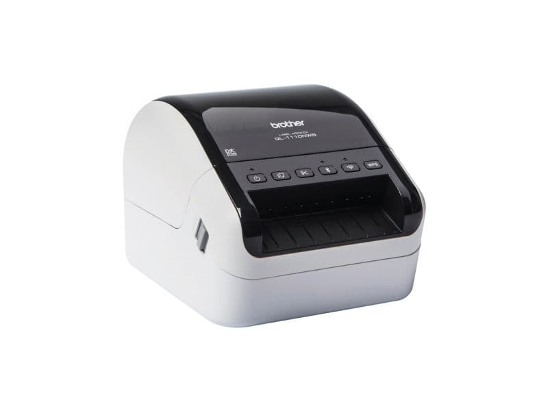 Brother QL-1110NWB, DK, Suoralämpö, 300 x 300 DPI, 110 mm/s, Langallinen & langaton, Musta, Valkoinen