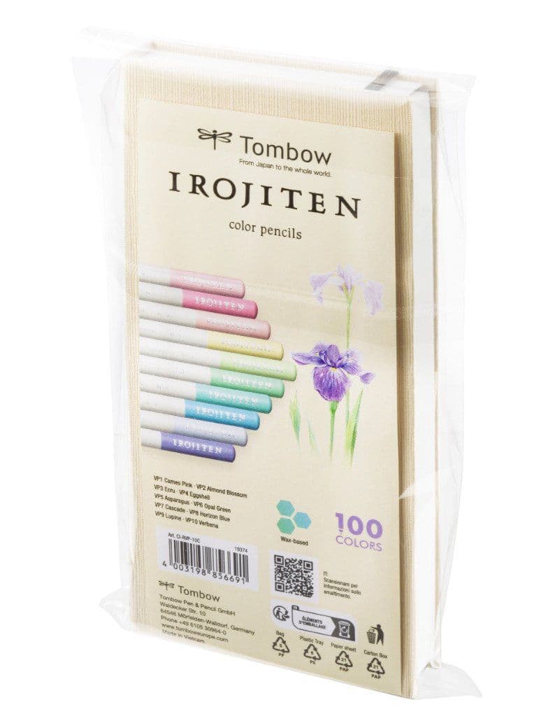 Tombow värikynä IROJITEN Volume 8, 10 korkealaatuisen värikynän setti pastelliväreissä, käsintehty, - 1 kpl (CI-RVP-10C)