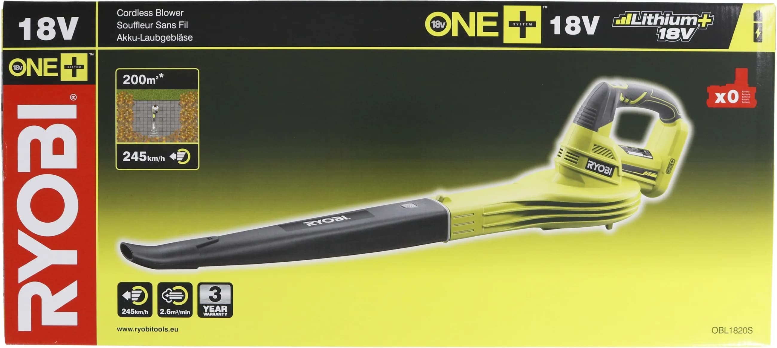 Ryobi OBL1820S Lehtipuhallin - 18V - SOLO