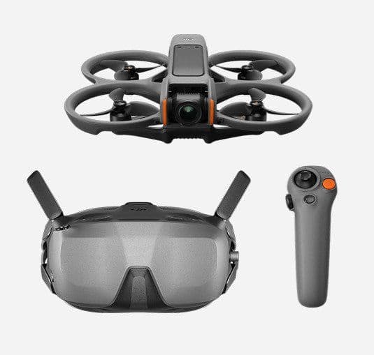 DJI Avata 2 Fly Smart Combo Singel Battery, 4 roottoria, 48 MP, 3840 x 2160 pikseliä, 27 m/s, 2150 mAh, musta, Harmaa