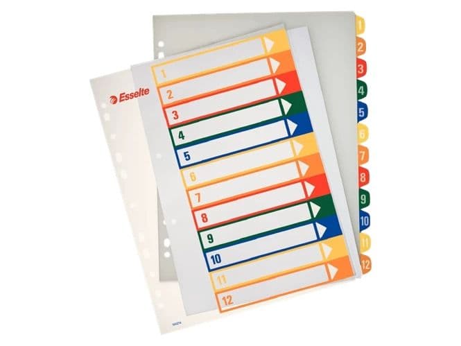 Rekisteröi projekti Esselte 1-12 Maxi PC-tulostukseen Valkoinen 305x248x5mm (1)