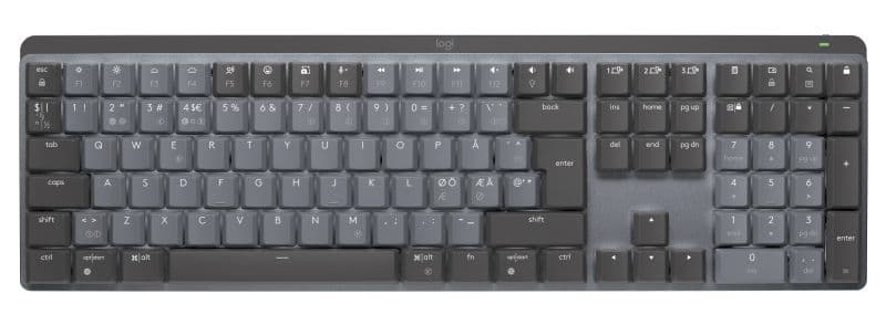 Logitech MX Keys Mechanical - Tastatur - bagbelyst - Bluetooth, 2,4 GHz - Pan Nordic - tastkontakt: GL Tactile - Grafit