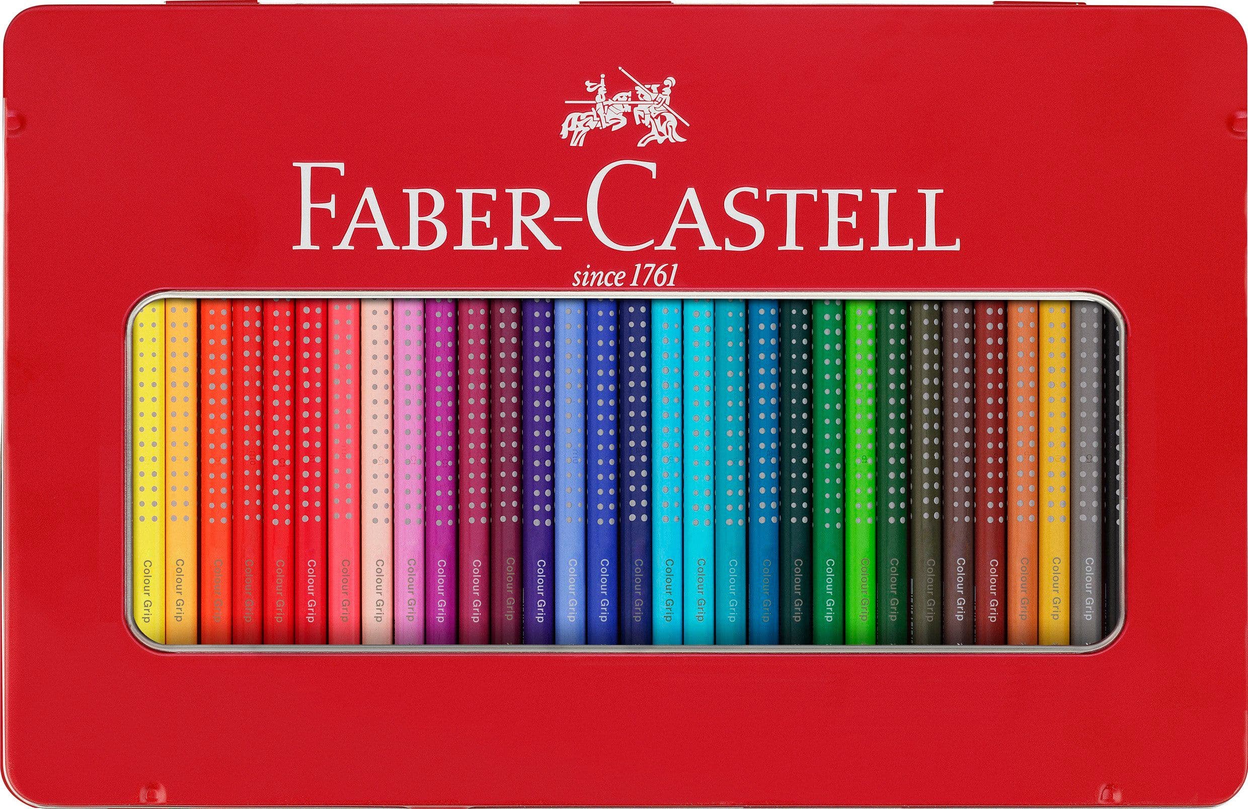 Faber-Castell Color Grip 2001 vesivärikynät, 36 eri väriä peltirasiassa