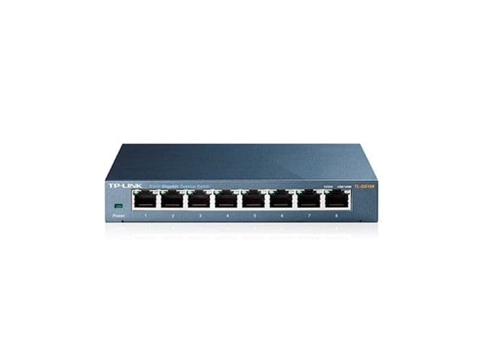 TP-Link TL-SG108, Hallitsematon, Gigabit Ethernet (10/100/1000), Täysin kaksipuolinen