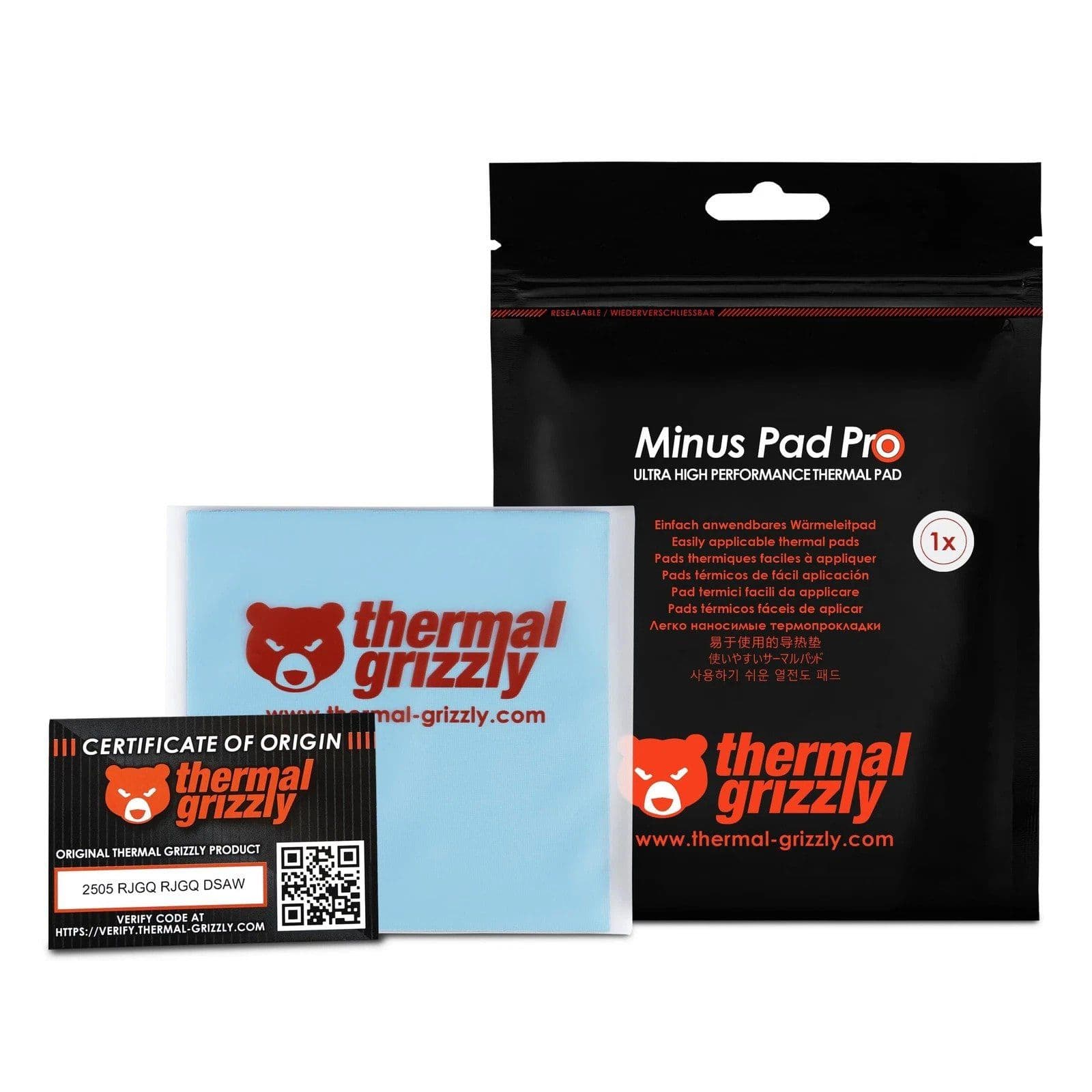 Thermal Grizzly Terminis Grizzly Terminis Grizzly Minus Pad Pro kilimėlis - 100 x 100 x 1.0 mm