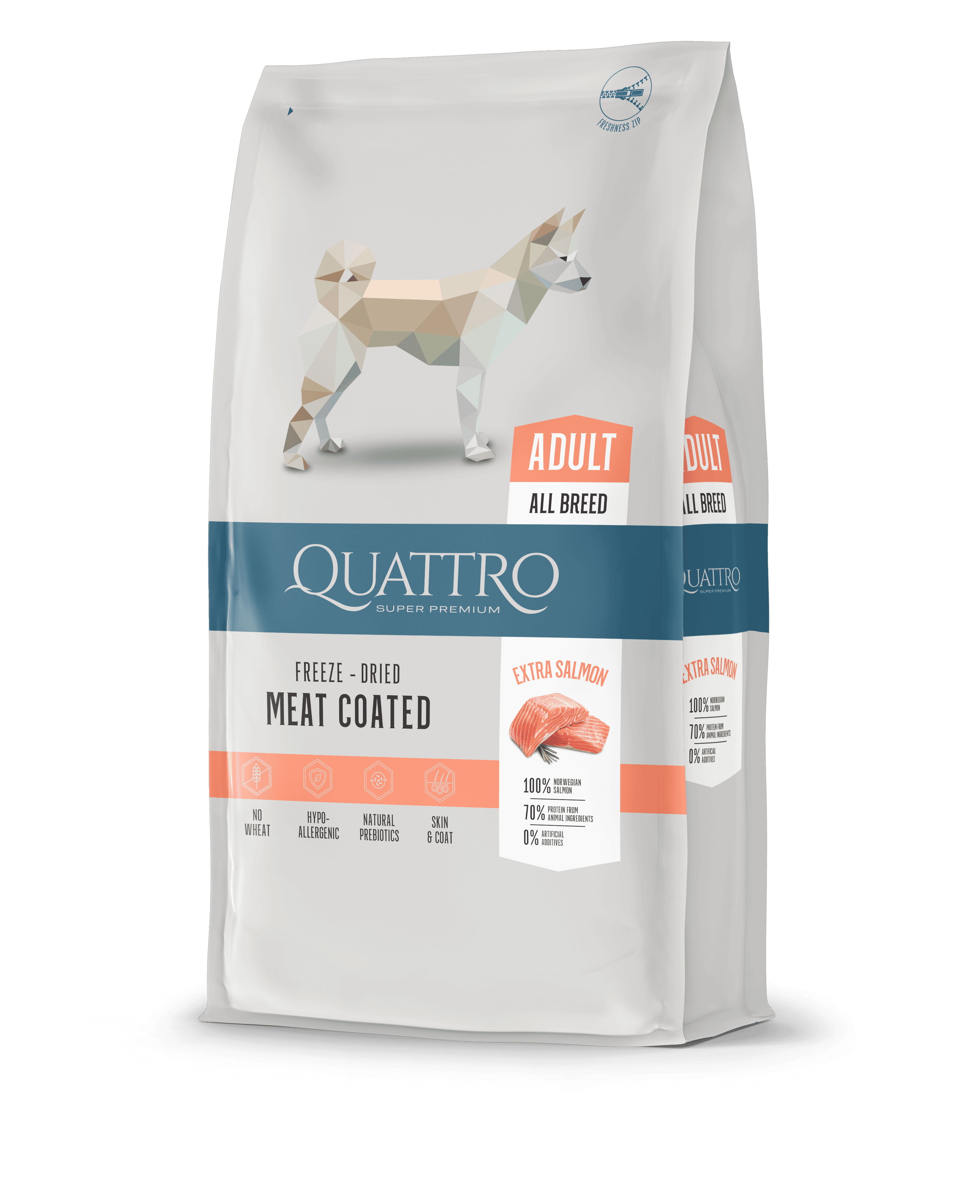 Quattro Super Premium All Breed Adult, Extra Salmon 3 kg