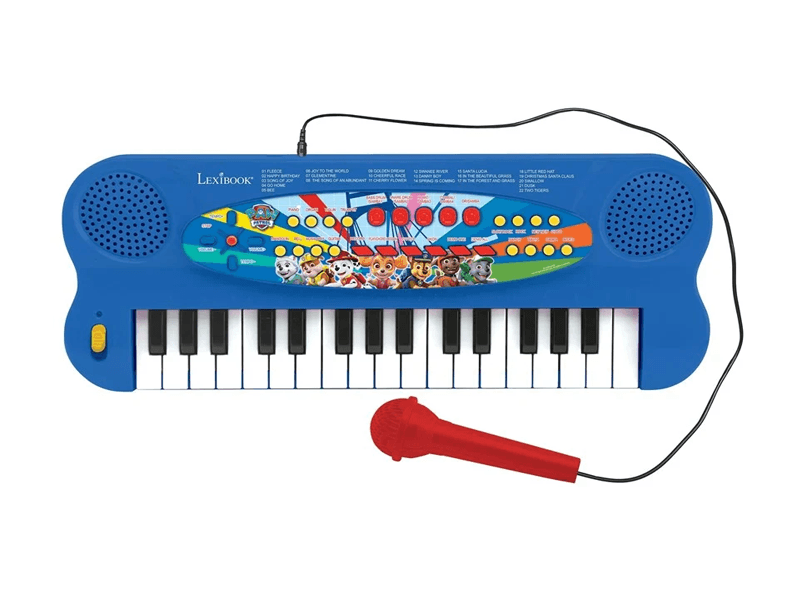 Paw Patrol elektroninen näppäimistö mikrofonilla. 32 näppäintä.