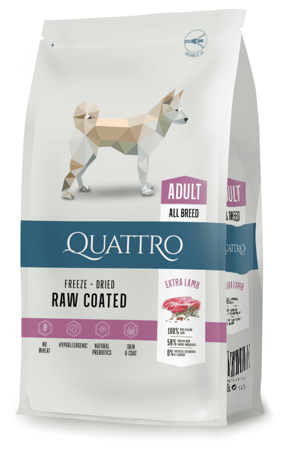 Quattro Super Premium All Breed Adult, Rice & Extra Lamb 3 kg