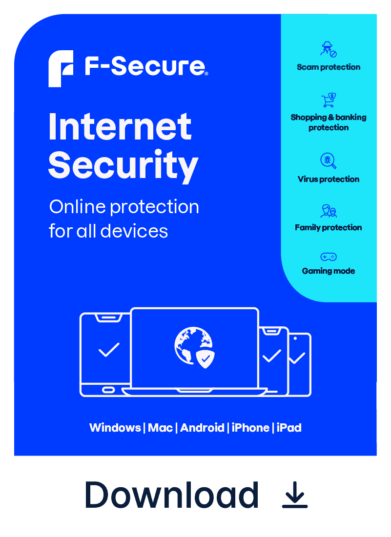 F-Secure Internet Security - Lisenssitilaus (2 vuotta) - 3 laitetta - ESD - Win