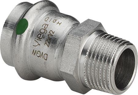 Sanpress Inox overgang 35 mm x 114 rustfrit stål, 436544