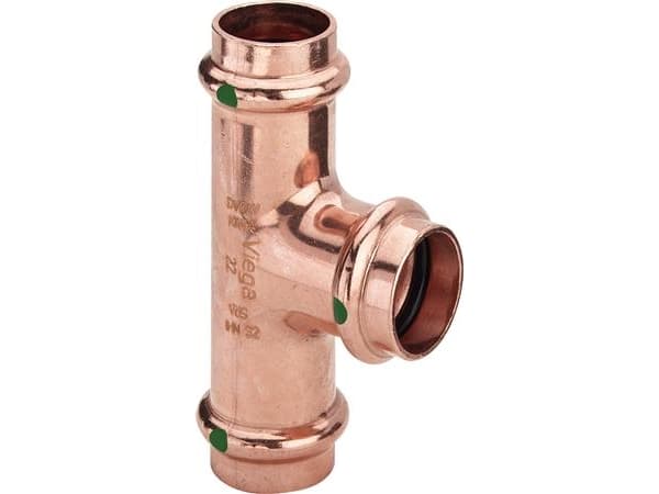 VIEGA Profipress tee 28 mm af kobber med SC-Contur