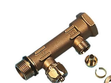 Uponor ford.rør 3/4-15mm 3stud - m.fast muffe pex
