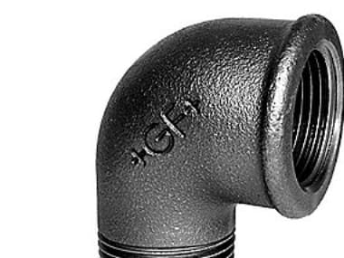 Kulma 90° musta holkki/nippa 2 1/2