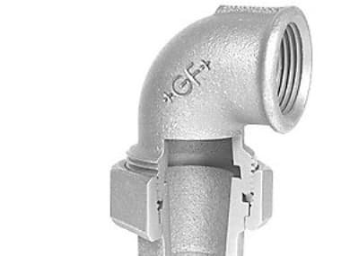 Vinkelunion galvaniseret konisk muffe/nippel 2