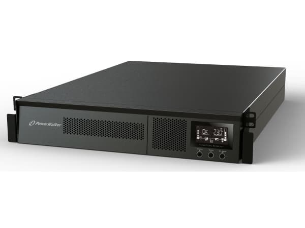 PowerWalker VFI 1000 RMG PF1, Taajuuden kaksoismuunnos (verkossa), 1 kVA, 1000 W, Sini, 110 V, 300 V