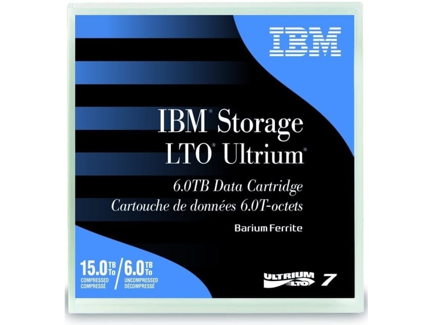 IBM LTO Ultrium 7 Data Cartridge, Tyhjä datanauha, LTO, 6 TB, 15 TB, 2,5:1, Musta, Sininen