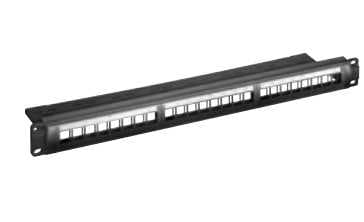 Goobay 95743, RJ-45, Telinekiinnitys, 1U, musta