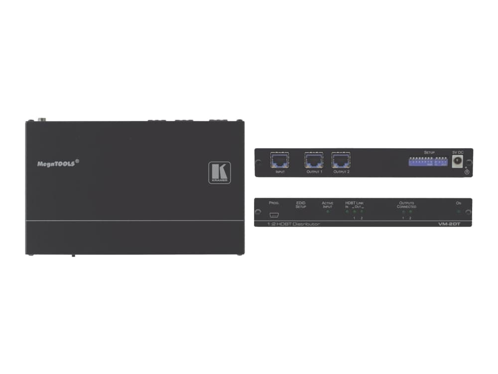 Kramer Electronics VM-2DT, 187,5 mm, 115 mm, 25,4 mm, 530 g, 345 mm, 165 mm