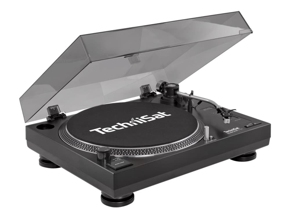 TechniSat TechniPlayer LP 300, Suoravetolevysoitin, Musta, Hopea, 45 RPM, 0,25%, 450 mm, 350 mm