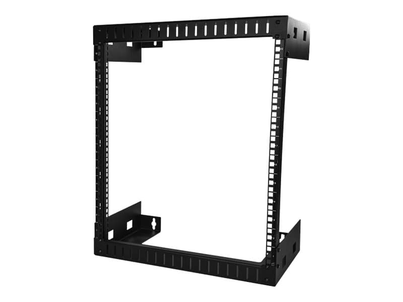 StarTech.com RK12WALLO, Seinään asennettava laitekehikko, 12U, 90 kg, Kotelon kiskot, 8,6 kg, Musta