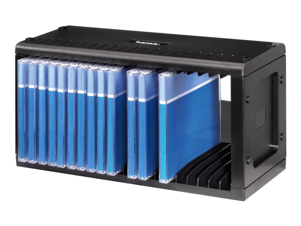 Hama CD-Rack 20, Black, 20 levyt, Musta, 312 mm, 135 mm, 60 mm, 474 g