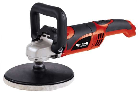 Einhell CC-PO 1100/1E, Pyörivä autonkiillotuskone, 3500 RPM, 1100 W, Musta, Harmaa, Punainen, 2,5 kg, AC
