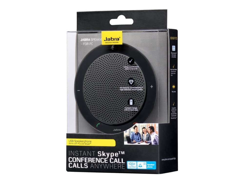 Jabra Speak 410, PC, musta, CE, 48 dB, 200 - 15000 Hz, 100 - 10000 Hz