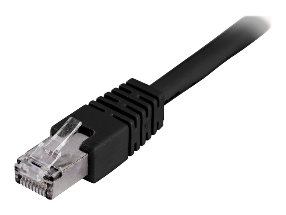 DELTACO STP-630 - Liitäntäjohto - RJ-45 (uros) RJ-45 (uros) - 30 m - taitettu suojaamaton kierretty pari (F/UTP) - CAT 6 - musta