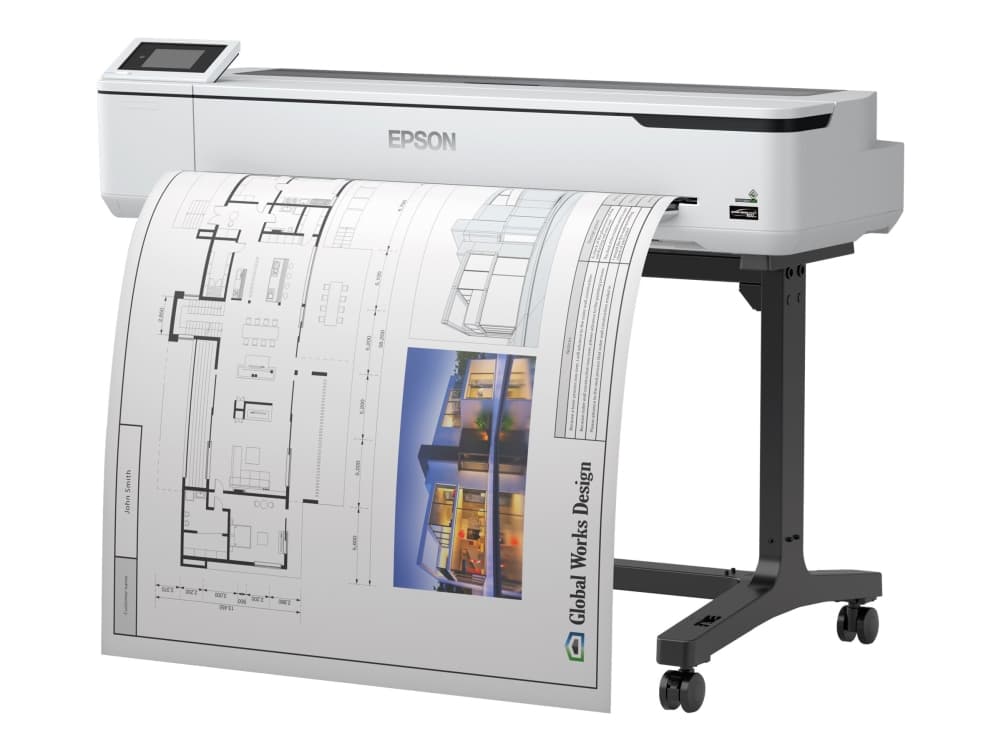 EPSON SureColor SC-T5100 36 tuuman suurkuvatulostin värillinen mustesuihkutulostin Rulla 91,4cm 2400x1200dpi Gigabit LAN Wi-Fi USB 3.0 Leikkuri