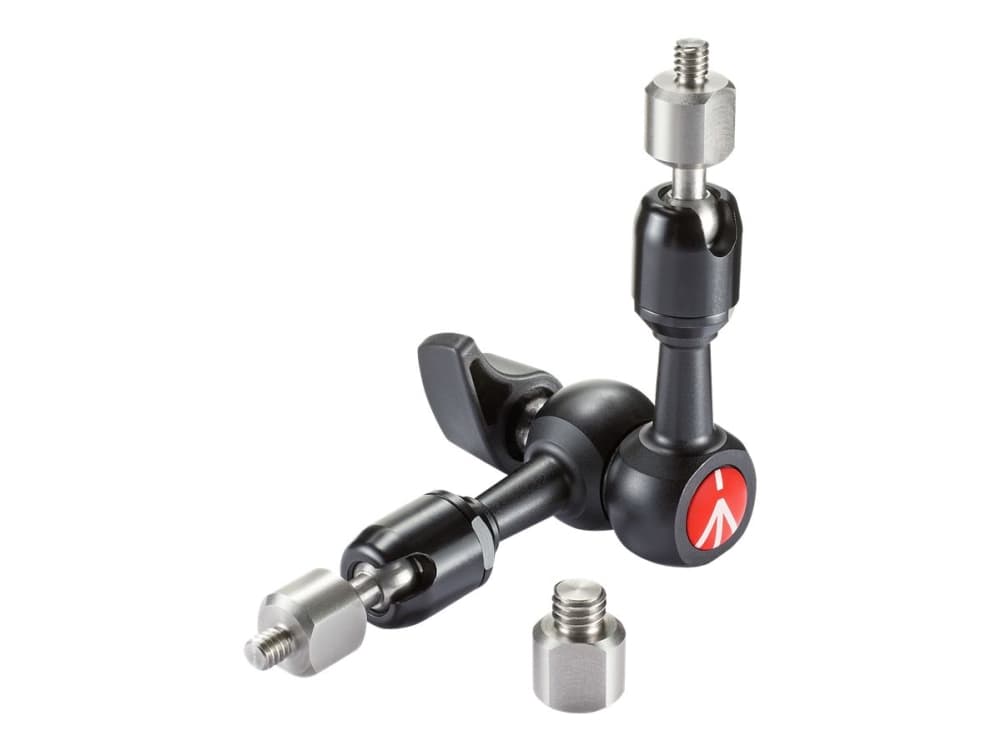 Manfrotto 244MICRO, Musta, Alumiini, Terästä, 3 kg, 1/4, 3/8, 1 kpl, 15 cm