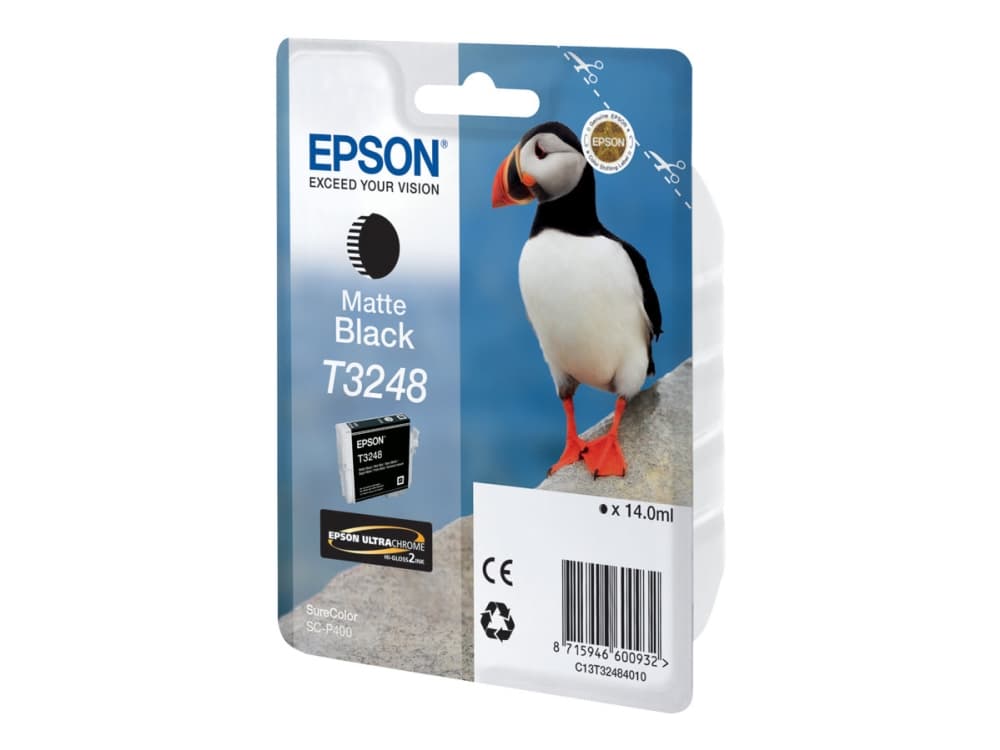 Epson T3248 Matte Black, Mattamusta, Väriainepohjainen muste, 14 ml, 1 kpl, 650 sivua
