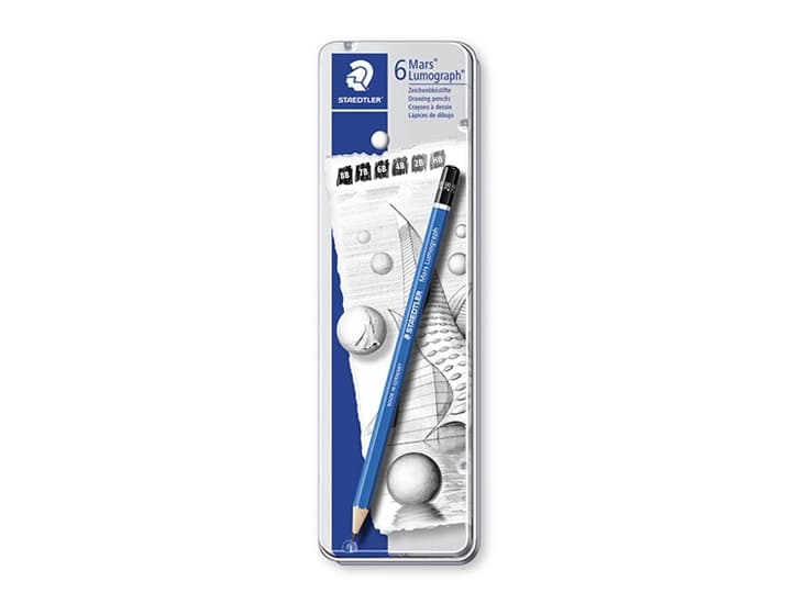 STAEDTLER Mars Lumografi - Blyant - grafiitti - 2H, 4B, 6B, 7B, 8B, HB - 2 mm (pakke med 6)