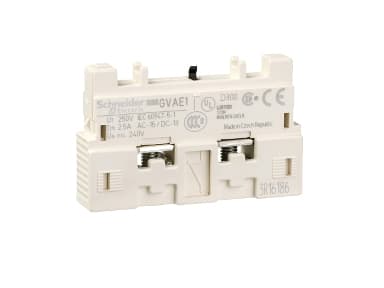 SCHNEIDER ELECTRIC Apukosketin GV21NO:lle tai 1NC:lleEdessä asennettava laite