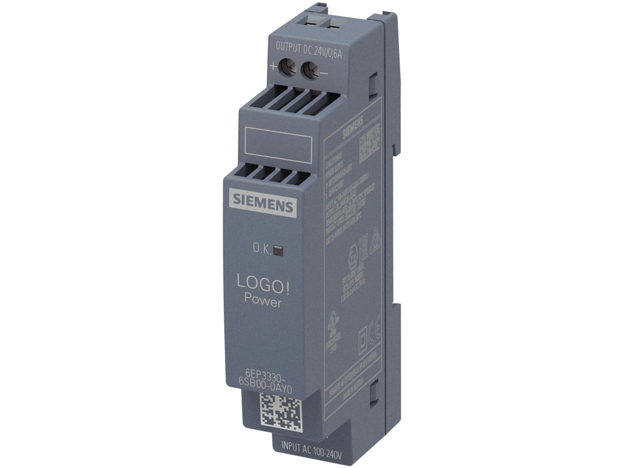 Siemens 6EP3330-6SB00-0AY0, Sisätila, Itävalta, Monivärinen, 100 g, 67 mm, 36 mm