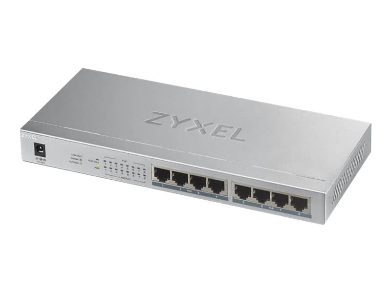 Zyxel GS1008HP, Hallitsematon, Gigabit Ethernet (10/100/1000), Power over Ethernet -tuki