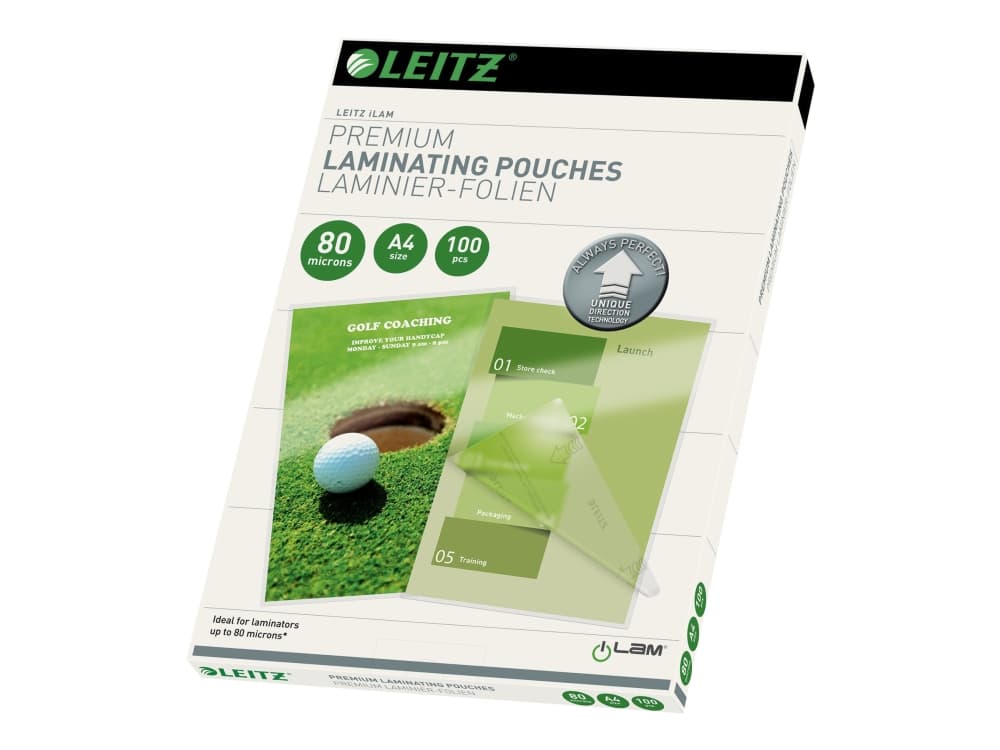 Leitz - 100 - kiiltävä, kristallinkirkas - A4 (210 x 297 mm) laminointipussit