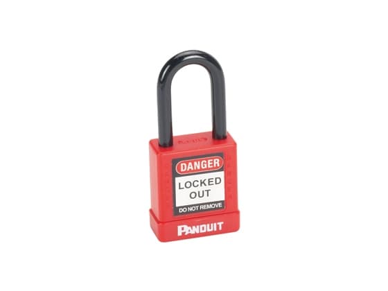 Panduit PSL-8, Perinteinen riippulukko, Avainlukko, Punainen, Alumiini, 4 cm, 4,5 cm