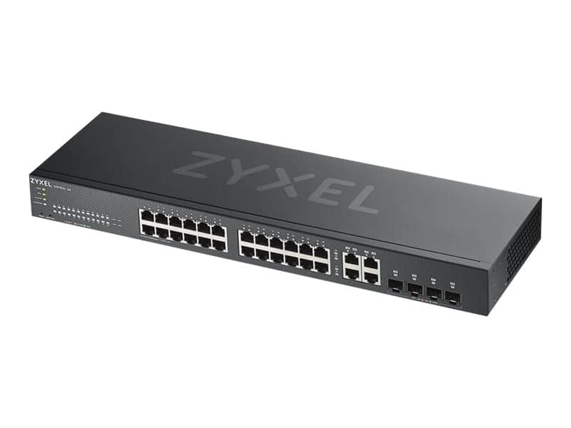 Zyxel GS1920-24v2 - Kytkin - älykäs - 24 x 10/100/1000 + 4 x combo Gigabit SFP - telineasennettava